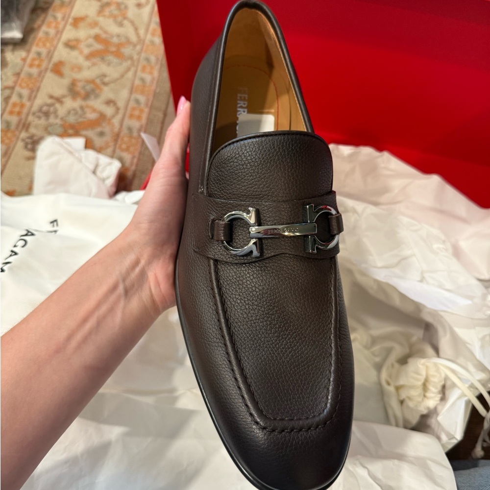 Ferragamo Dark Brown Loafers